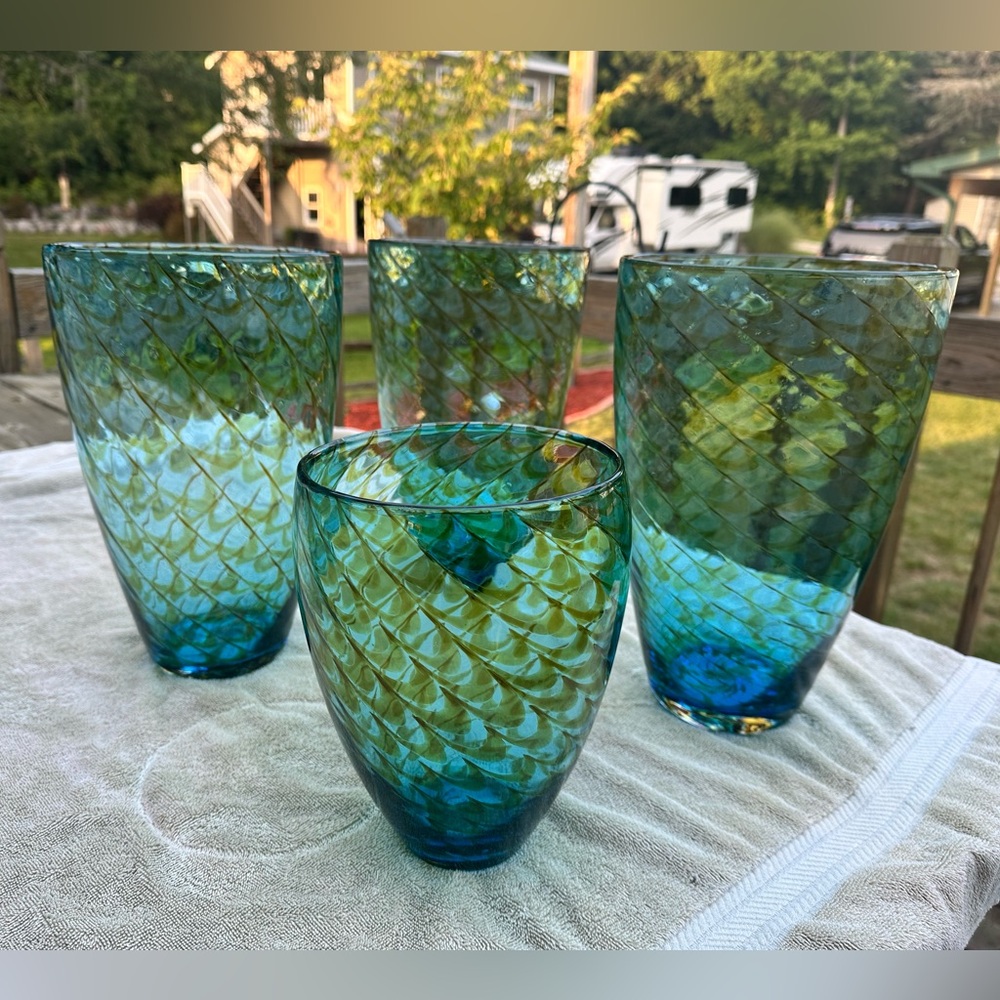 Sahara hand blown glass vase Large